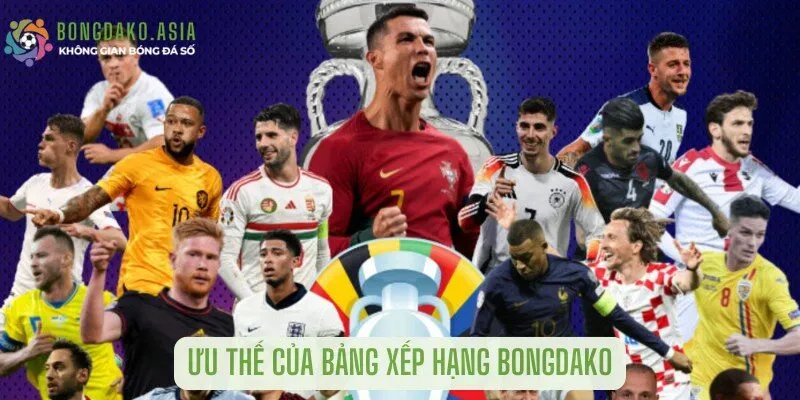 ưu thế của bảng xếp hạng bongdako